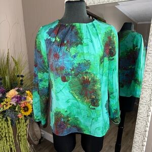 J. Crew • Watercolor Vibrant Blouse